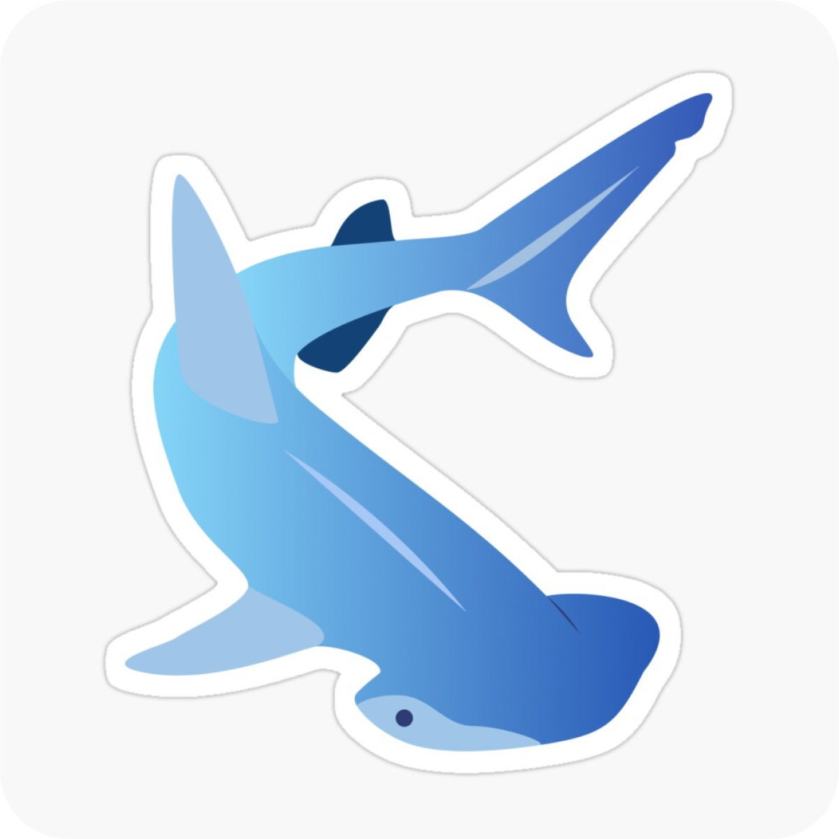 Bonnethead Shark Sticker