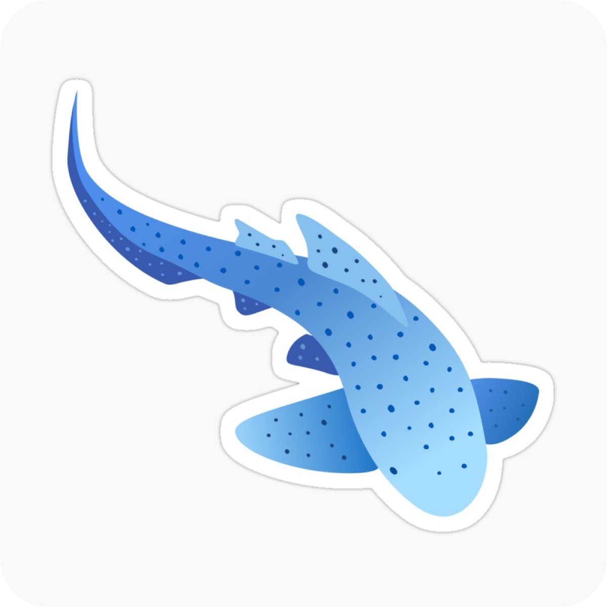 Zebra Leopard Shark Sticker
